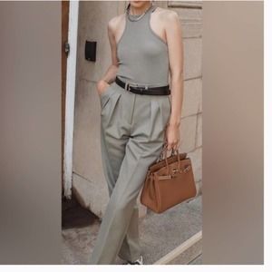 NWT Anine Bing Morgan Top In Olive Small